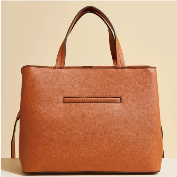 London Fog Caviar Satchel Cognac - Picture 3 of 6